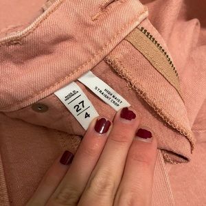 Cute, coral jeans. Stylish, flattering and comfortable